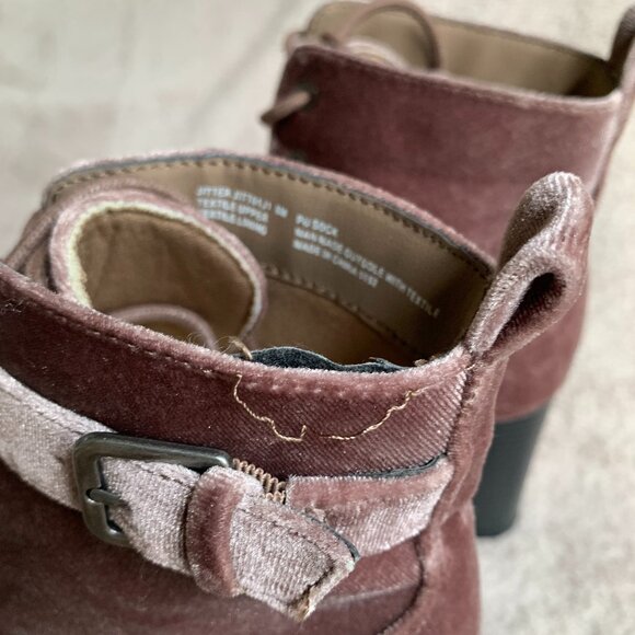 Madden Girl Jitter Jitt Crushed Velvet Lace Up Platform Heeled Boots Sz8 - Picture 16 of 16